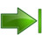 Actions green arrow right end Icon